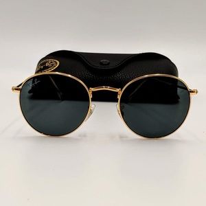 3447 ROUND METAL|| BLK/Gold50mm ||Fast Shipping||